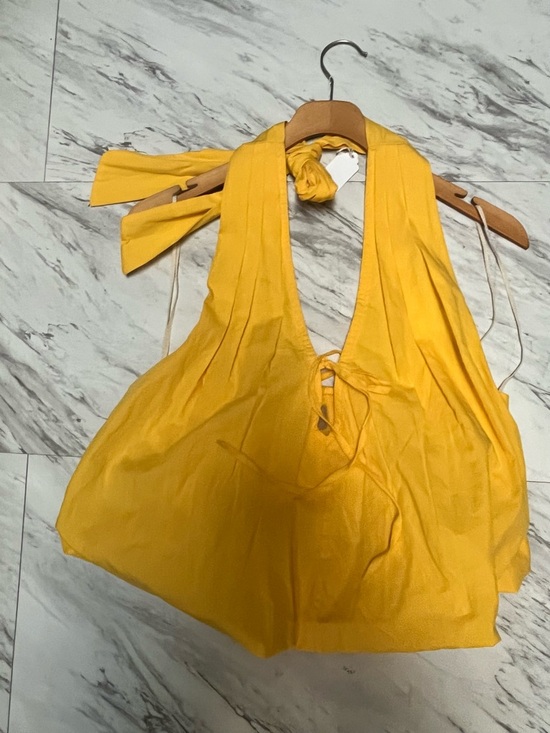 Free People Tops - Free People Yellow Halter Crop Top